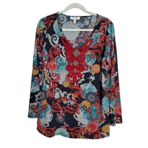 Dress Barn Women's Tunic Floral, Butterfly, XXL‎